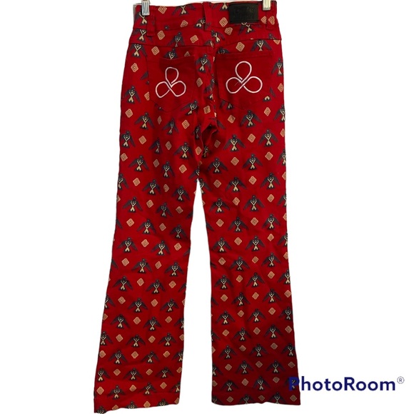Ranch Dress’n Fallon Taylor Red Southwestern Print Wide Leg Jeans Size 27 - Picture 2 of 5